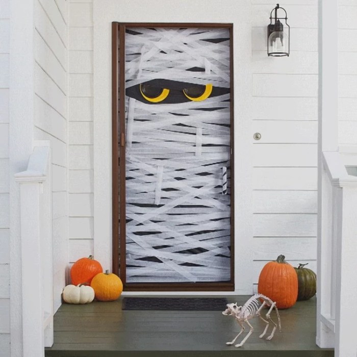 Door halloween decorations mummy diy decoration decor double classroom decorating