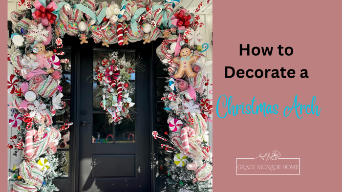 How to decorate an arched window for christmas