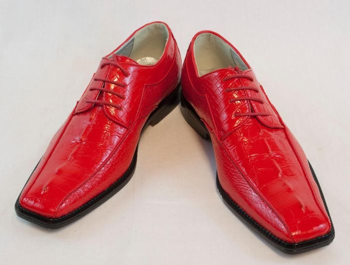 Mens red and black dress shoes