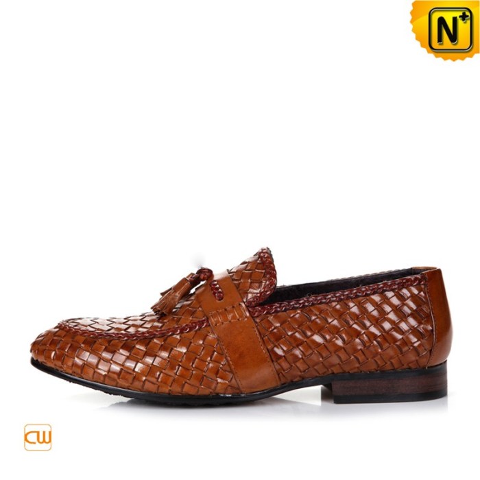 Woven dress shoes mens