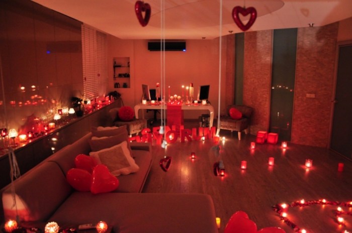 How to decorate a room for valentines